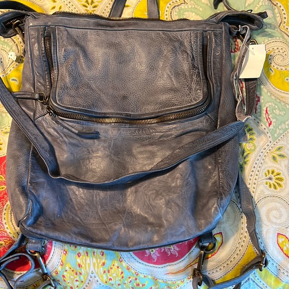 Tano Handbags - New soft Tano leather bag/backpack with straps, side zipped deep pockets